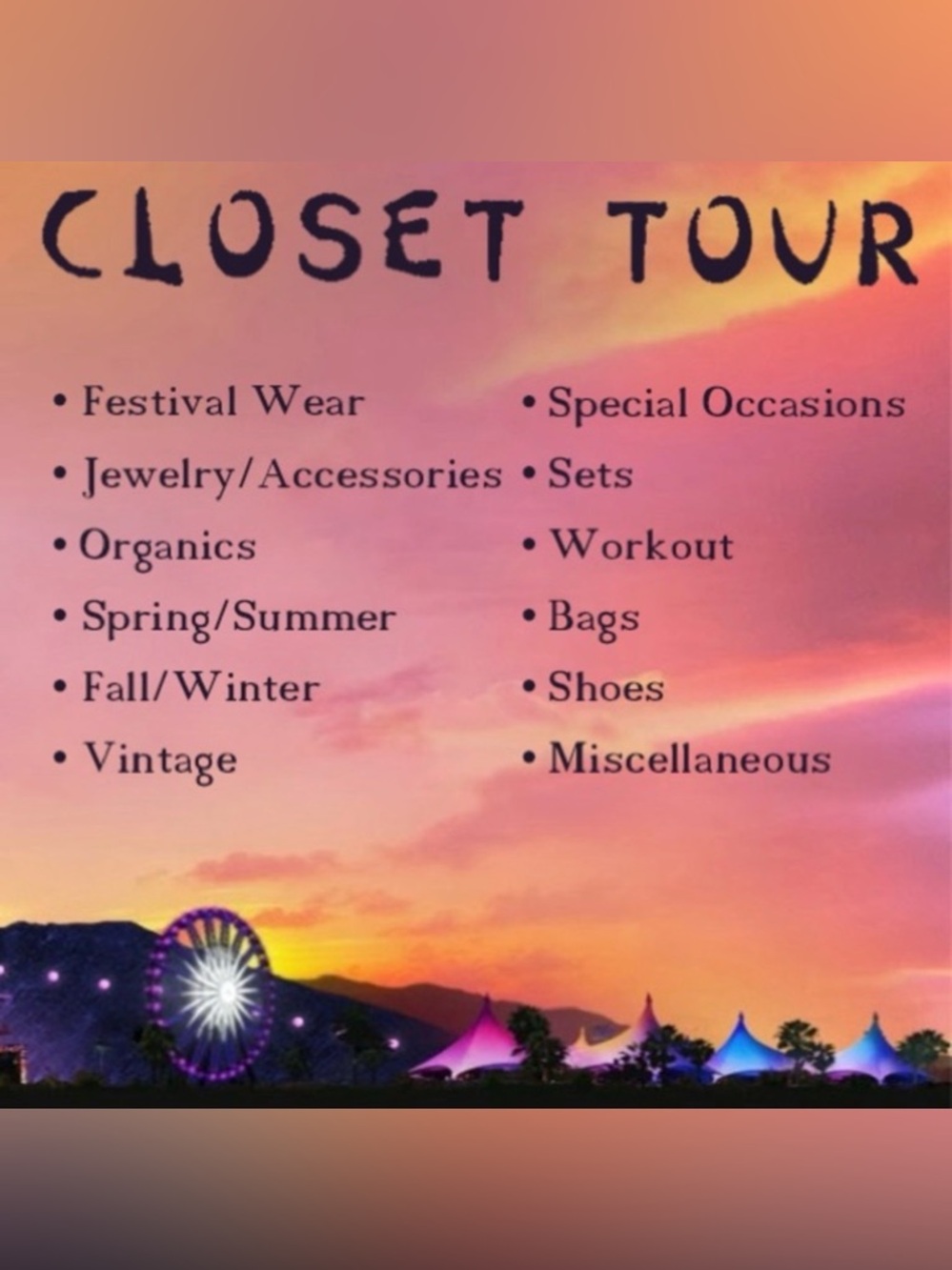 🦊 Closet Tour 🦊 - My ISO list (scroll down)